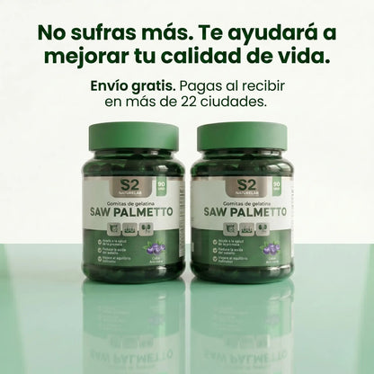 Saw Palmetto + Maca — Gomitas Naturales para la Próstata, el Cabello